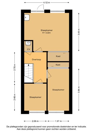 Floorplan - Hogeweg 14, 1401 TL Bussum